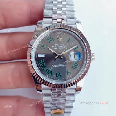 Noob Rolex Datejust 41 Wimbledon Swiss 3235 Replica V3 Watches